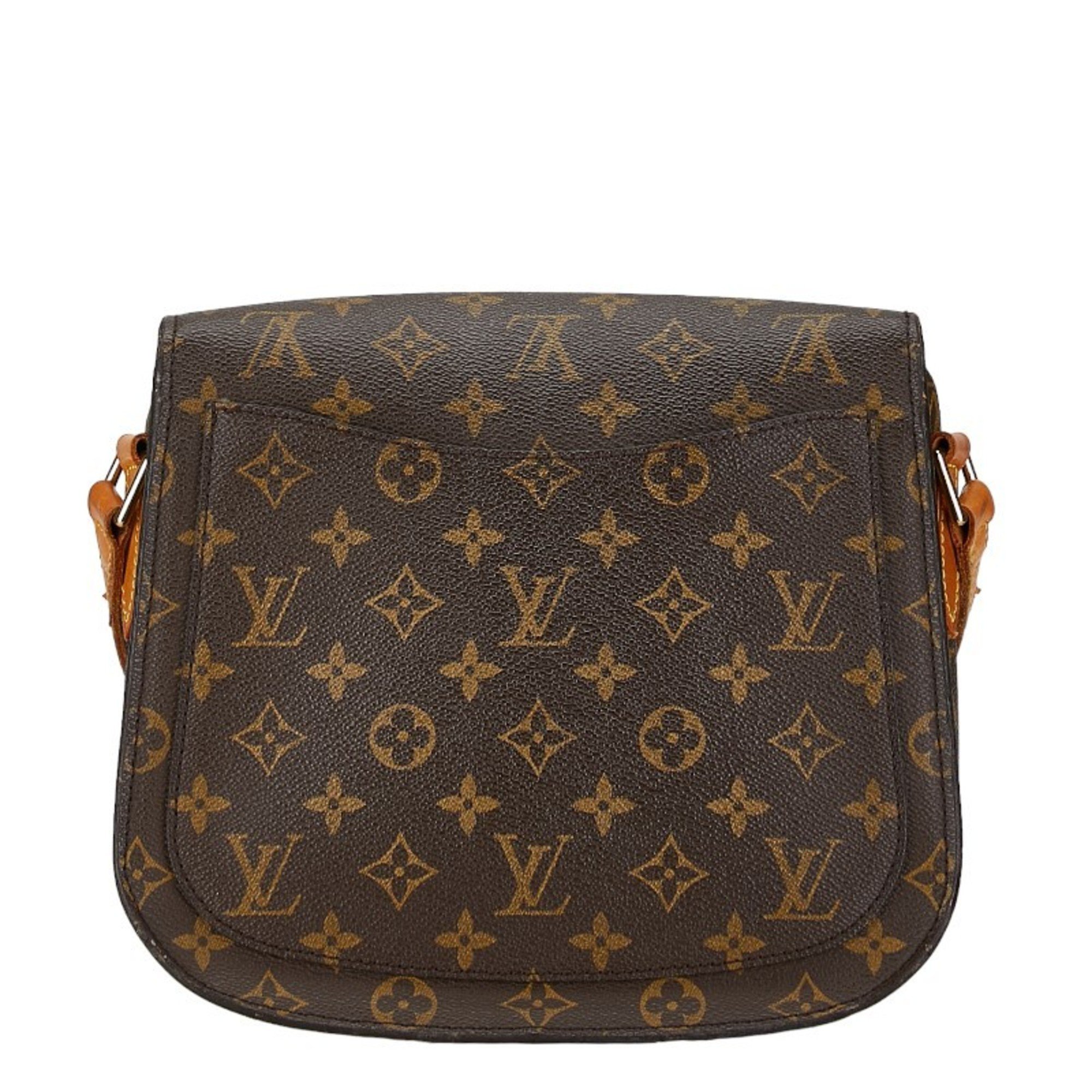 Louis Vuitton Monogram Saint-Cloud GM Shoulder Bag M51242 Brown PVC Leather Women's LOUIS VUITTON