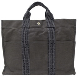 Hermes HERMES Bag Men's Tote Air Line MM Canvas Black Grey