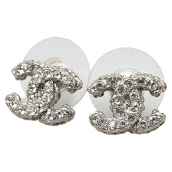 Chanel Coco Mark Rhinestone Metal Earrings for Women CHANEL