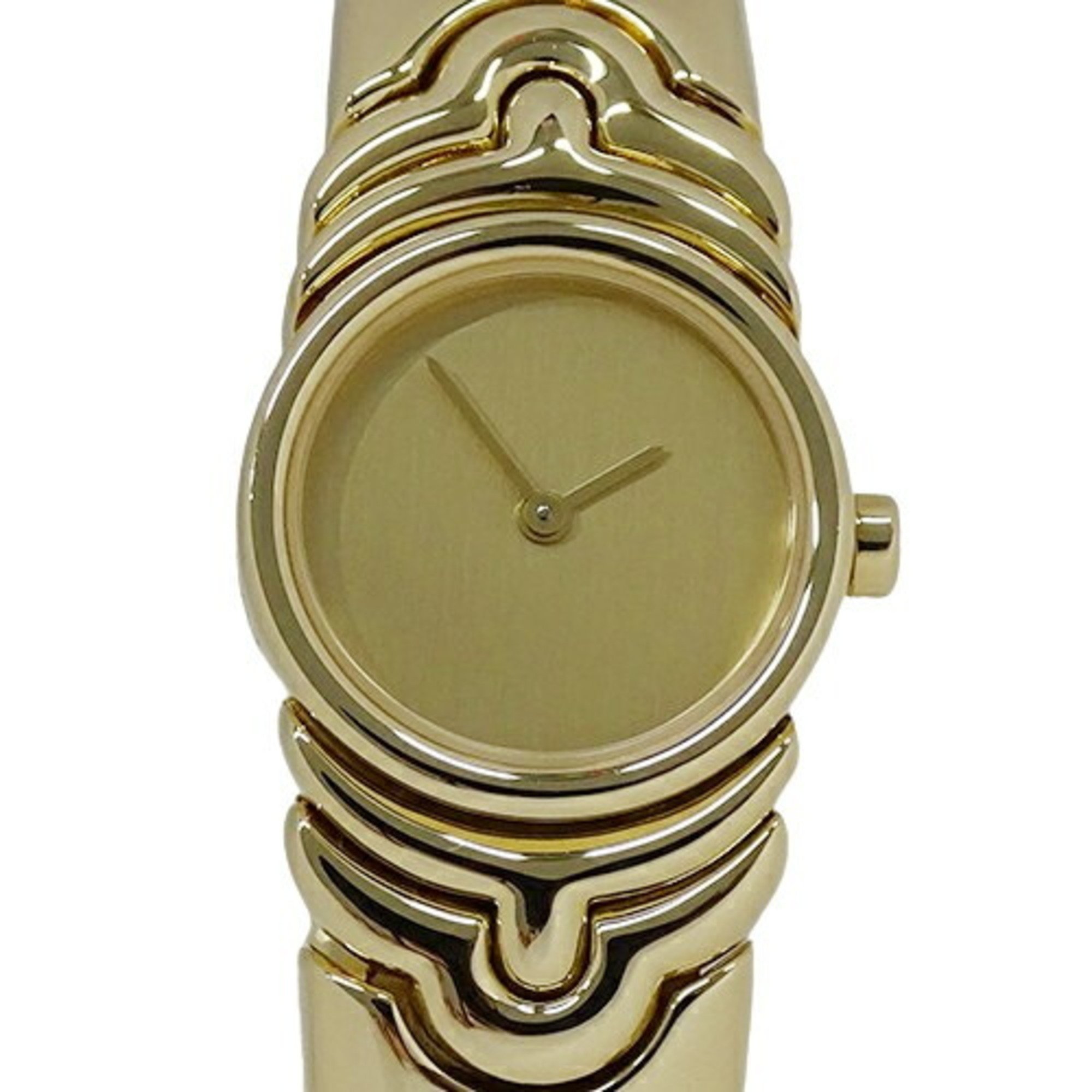 BVLGARI Women's Watch Parentesi Quartz 750YG Solid Gold BJ01 Bangle Polished