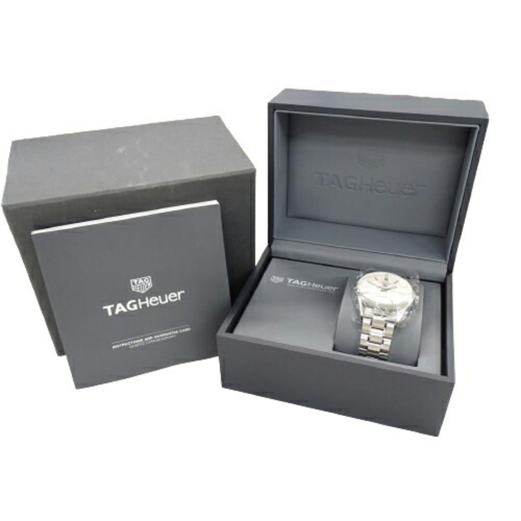 TAG Heuer Carrera WV211A-3 Watch Men's Date Caliber 5 Automatic AT Stainless Steel SS Silver Polished