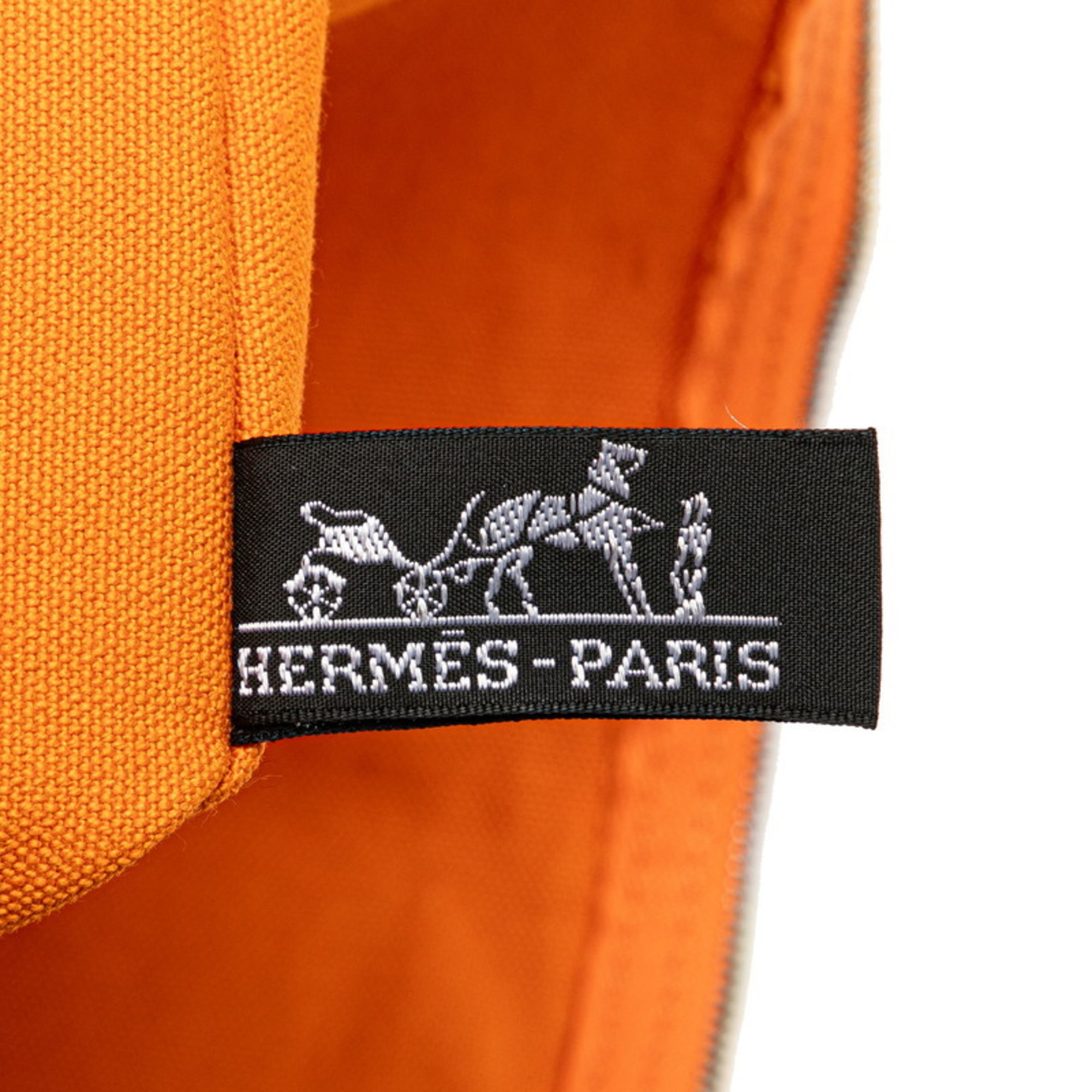 Hermes Bora 3-piece pouch set in orange canvas for women HERMES