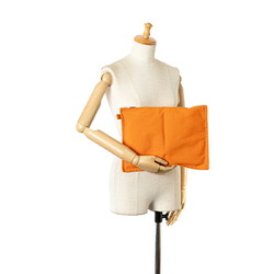 Hermes Bora 3-piece pouch set in orange canvas for women HERMES