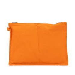 Hermes Bora 3-piece pouch set in orange canvas for women HERMES