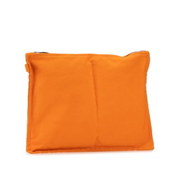 Hermes Bora 3-piece pouch set in orange canvas for women HERMES