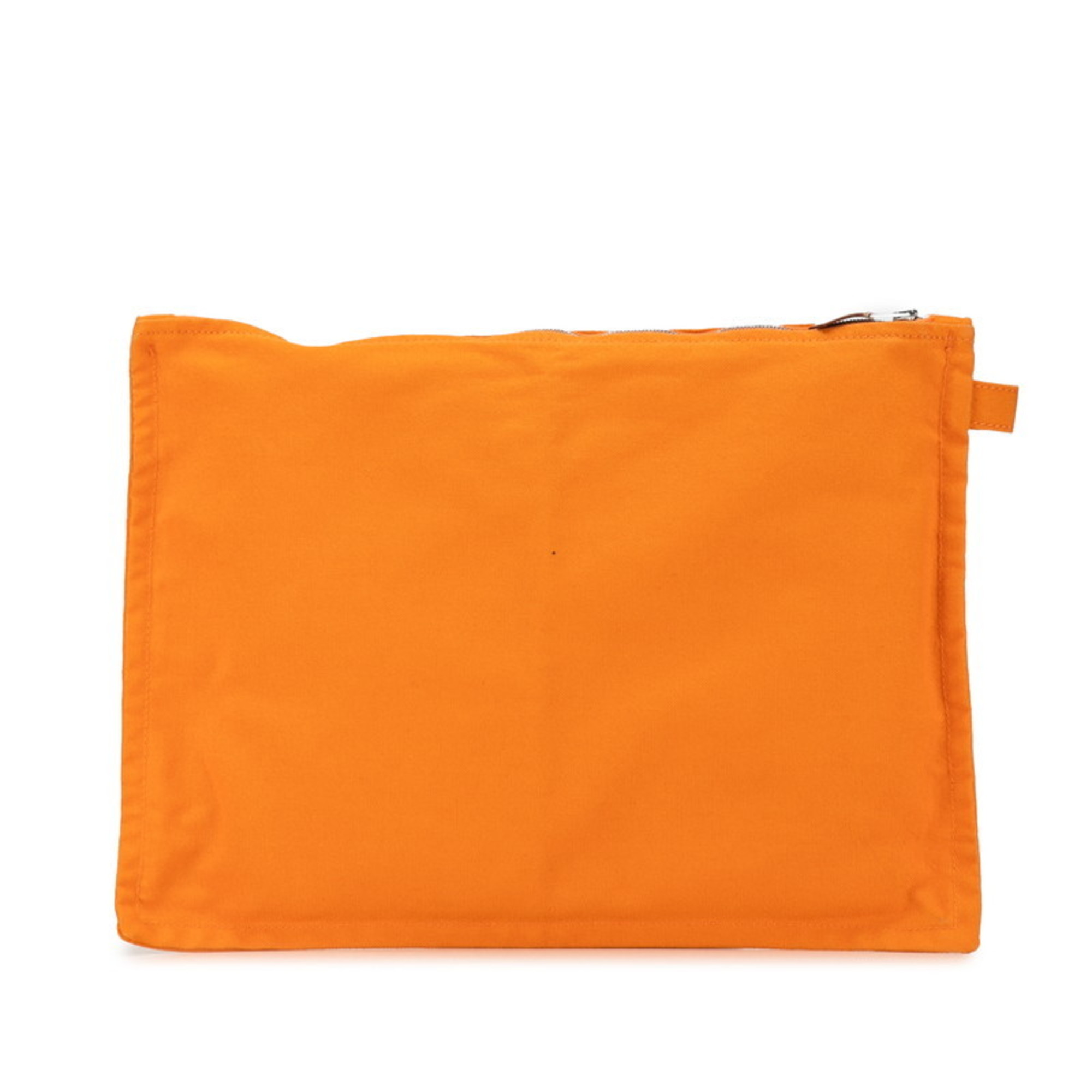 Hermes Bora 3-piece pouch set in orange canvas for women HERMES