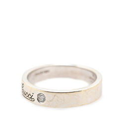 Gucci 2P Icon Print Ring K18WG White Gold Women's GUCCI