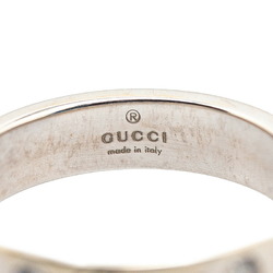 Gucci 2P Icon Print Ring K18WG White Gold Women's GUCCI