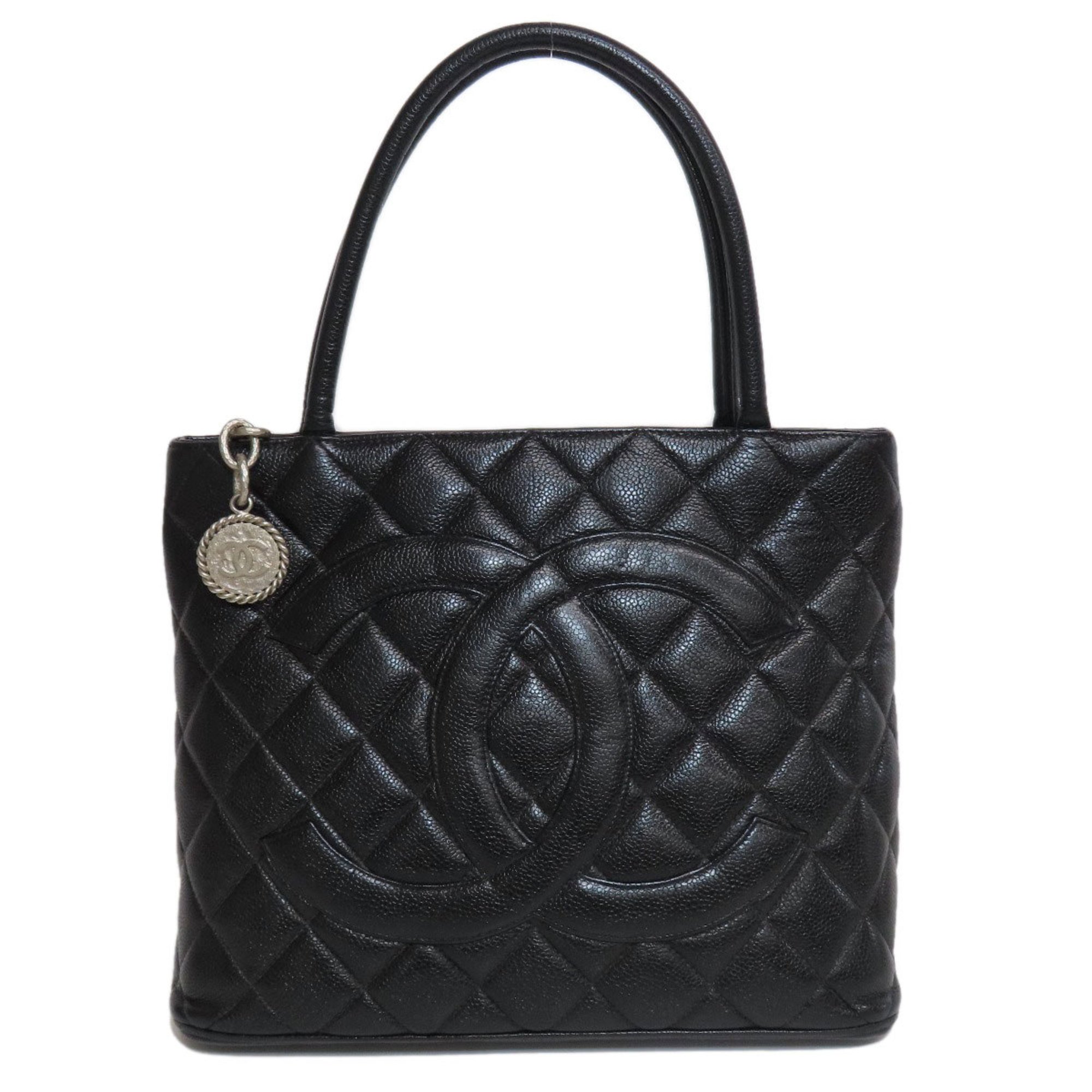 CHANEL Reproduction Tote Bag Caviar Skin Women's