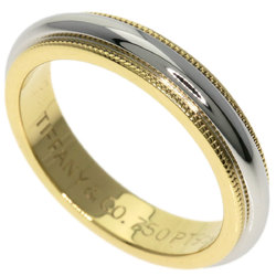 Tiffany & Co. Milgrain Ring, 18K Yellow Gold, PT950, Women's, TIFFANY