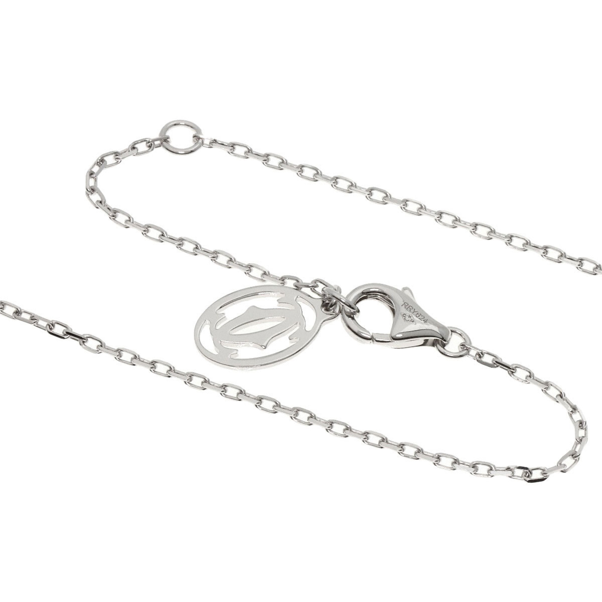 Cartier Amour Diamond Small Necklace K18 White Gold Women's CARTIER