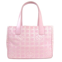 Chanel New Travel Line PM Tote Bag Nylon Jacquard Women's CHANEL