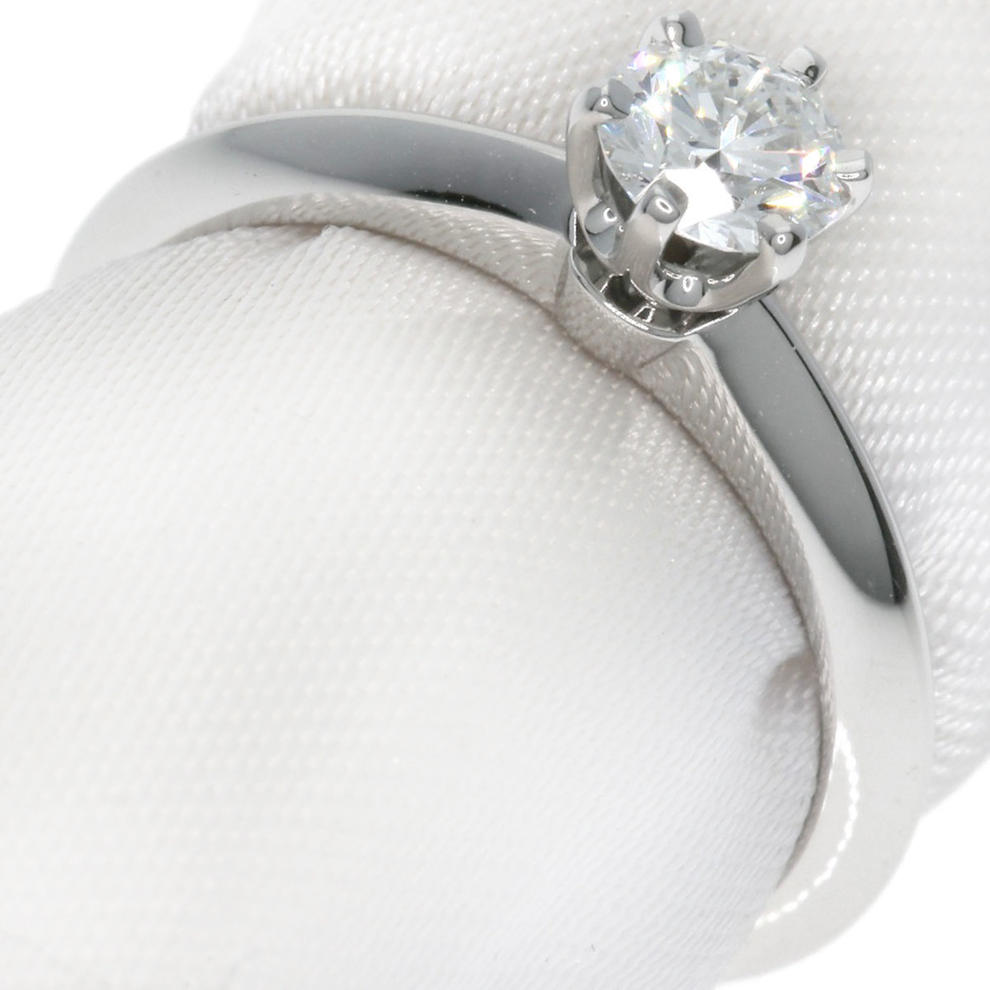 Tiffany Solitaire Diamond Knife Edge Ring, Platinum PT950, Women's, TIFFANY&Co.