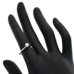 Tiffany solitaire diamond ring, platinum PT950, for women, TIFFANY&Co.