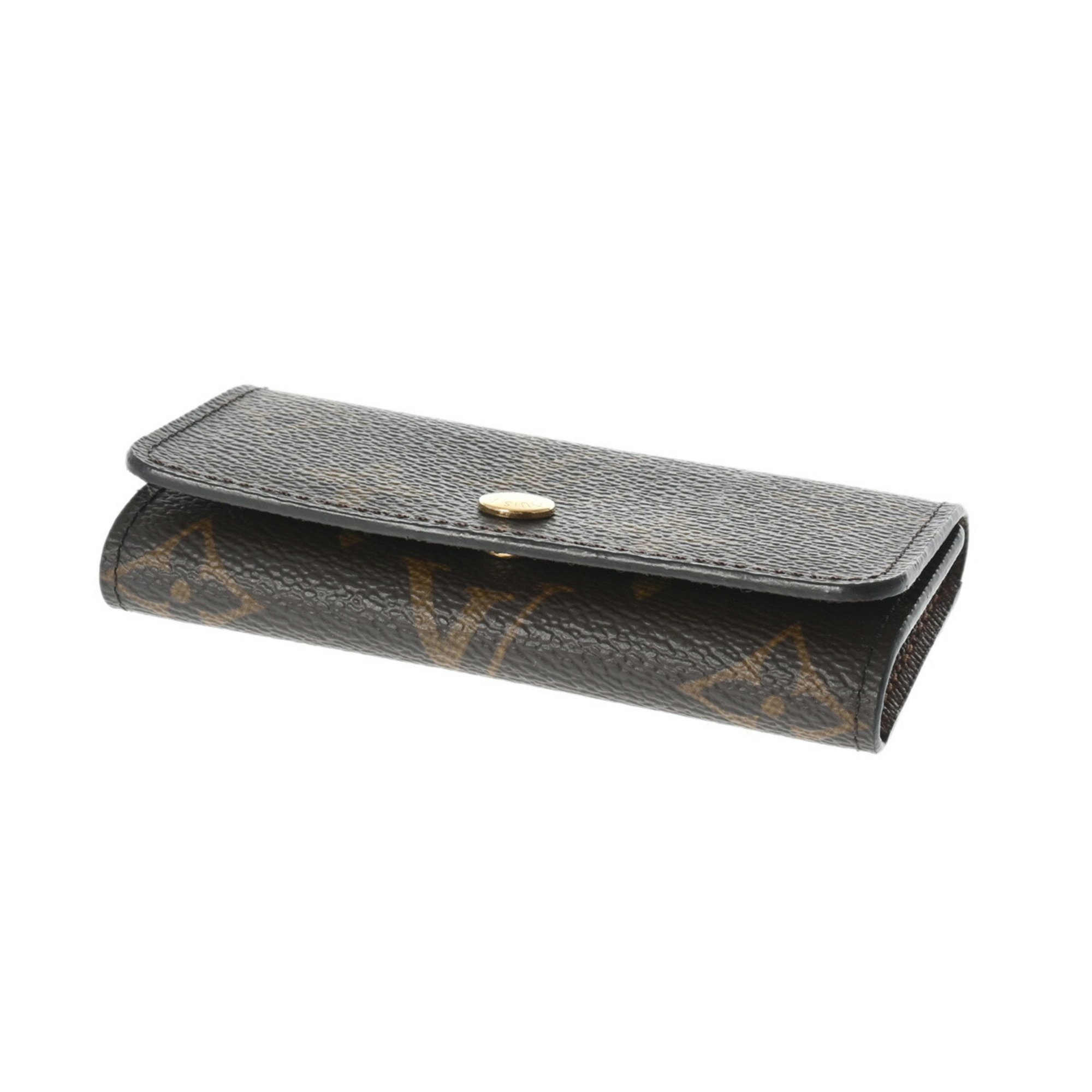 LOUIS VUITTON Louis Vuitton Monogram 4-ring key case Brown M69517 Women's canvas