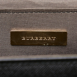 Burberry Nova Check Handbag Black Leather Women's BURBERRY