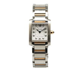 Cartier Tank Francaise SM 11P Watch WE110004 Quartz White Dial Stainless Steel K18PG Pink Gold Combination Women's CARTIER