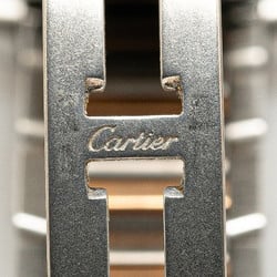 Cartier Tank Francaise SM 11P Watch WE110004 Quartz White Dial Stainless Steel K18PG Pink Gold Combination Women's CARTIER