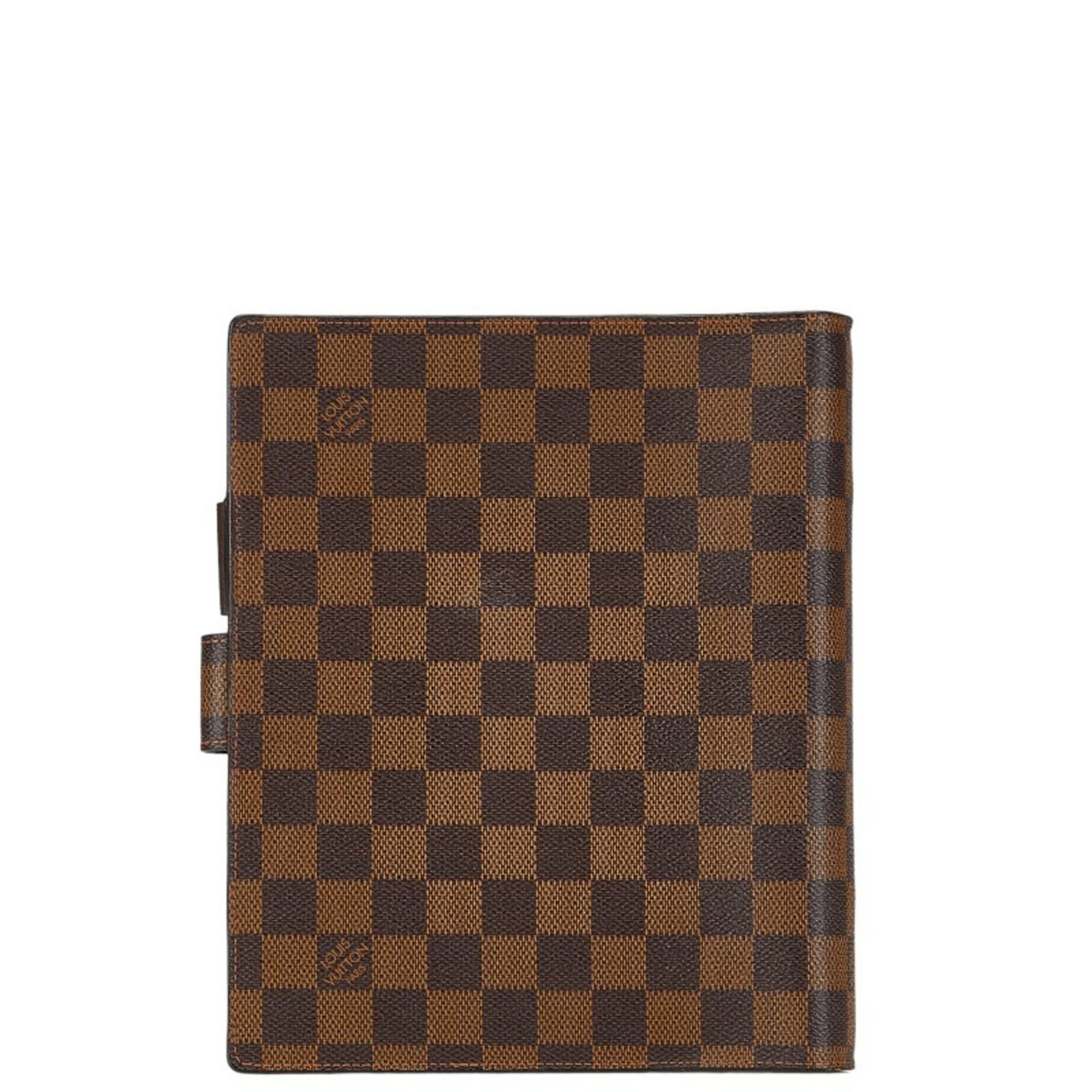 Louis Vuitton Damier Agenda GM Planner Cover Book Notebook R20107 Brown PVC Leather Women's LOUIS VUITTON