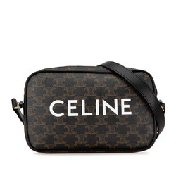 Celine Macadam Trion Bag Shoulder Black PVC Leather Women's CELINE