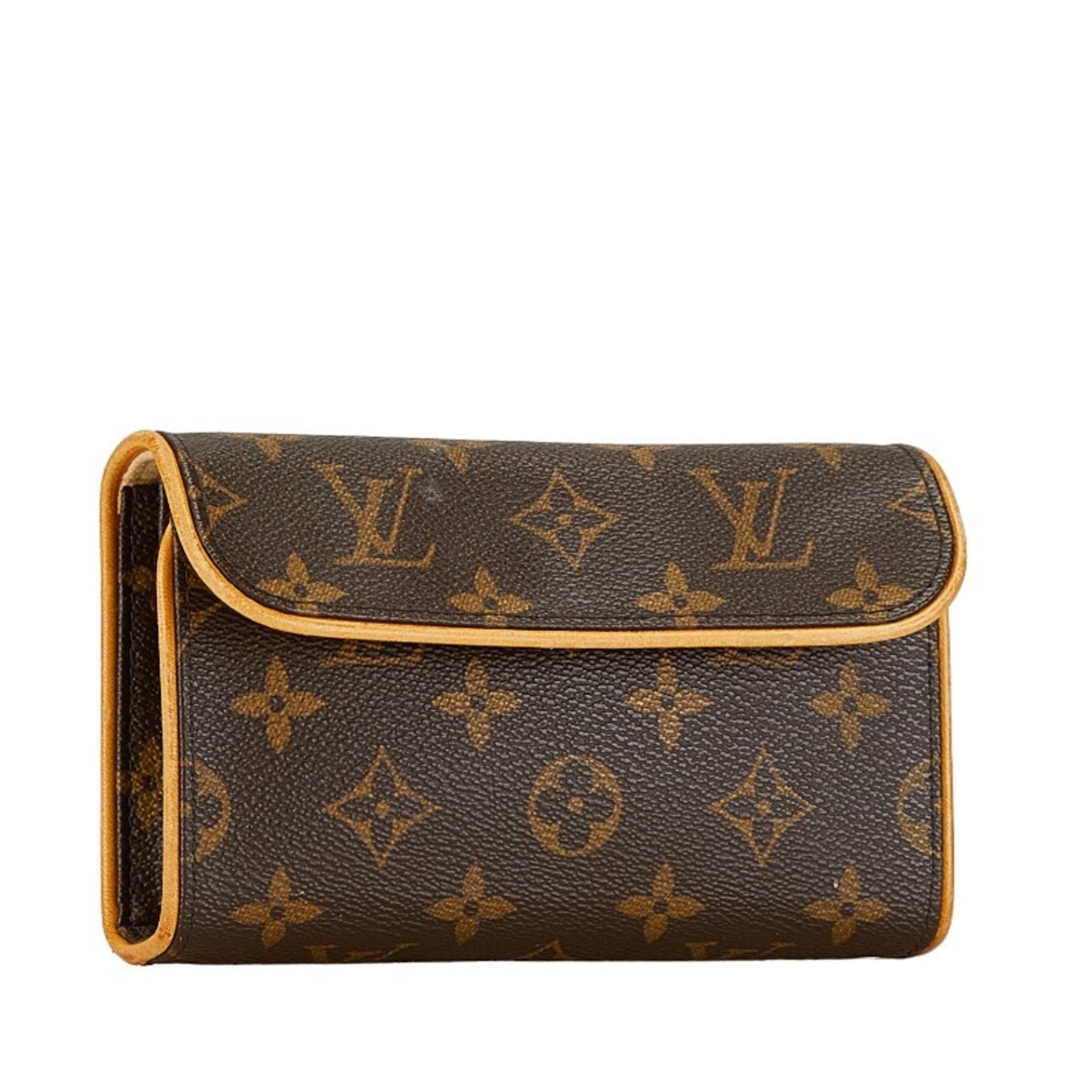 Louis Vuitton Monogram Pochette Florentine Shoulder Bag M51855 Brown PVC Leather Women's LOUIS VUITTON