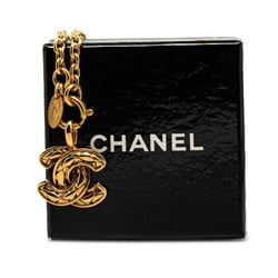 Chanel Coco Mark Matelasse Necklace Gold Plated Women's CHANEL