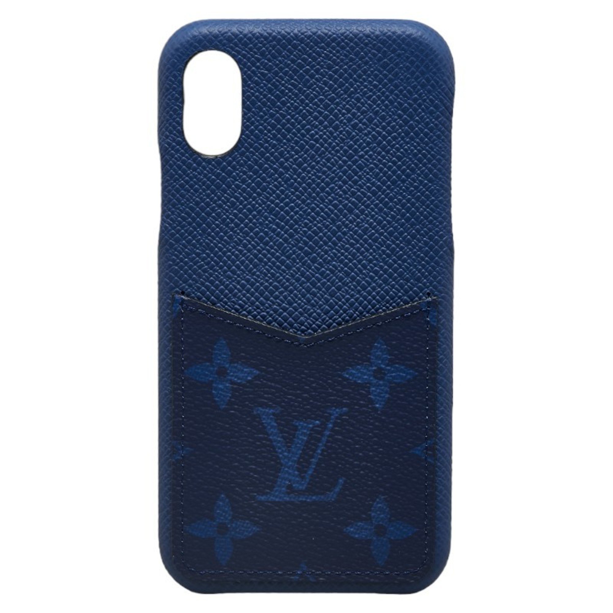 Louis Vuitton Monogram Taiga Rama iPhone Case X/Xs M30273 Blue Leather Women's LOUIS VUITTON