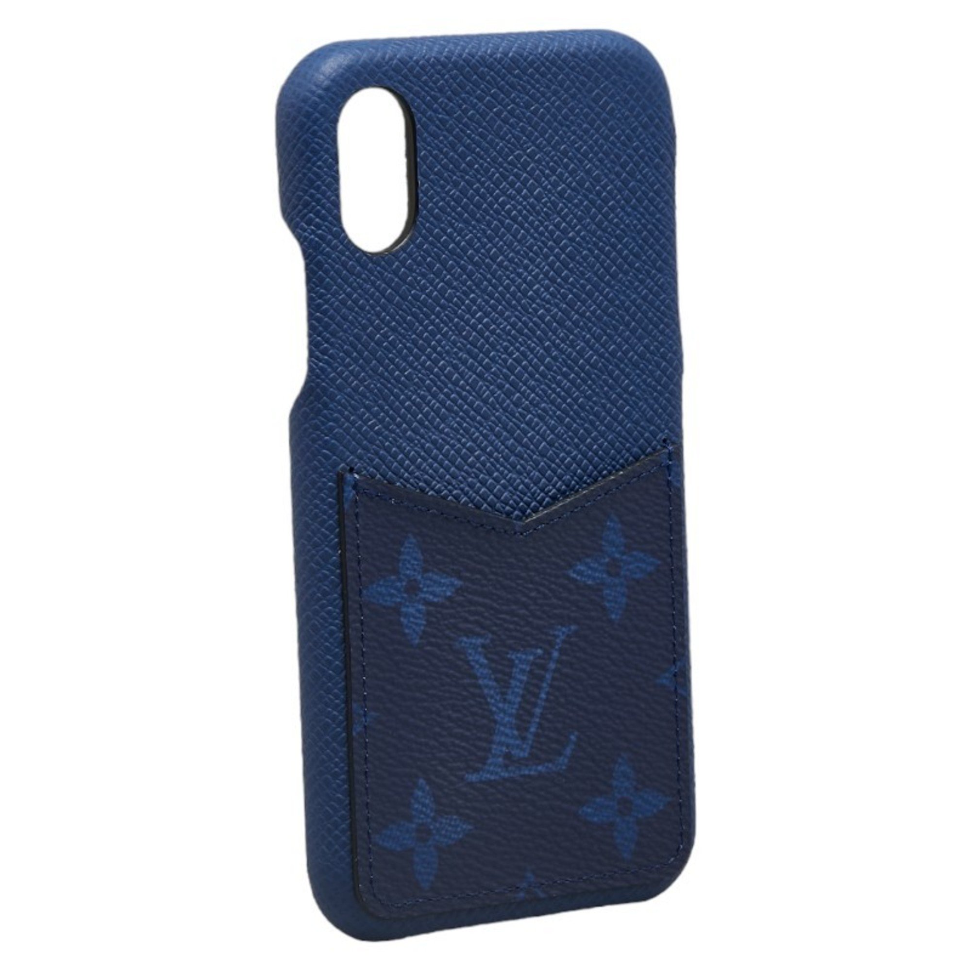 Louis Vuitton Monogram Taiga Rama iPhone Case X/Xs M30273 Blue Leather Women's LOUIS VUITTON