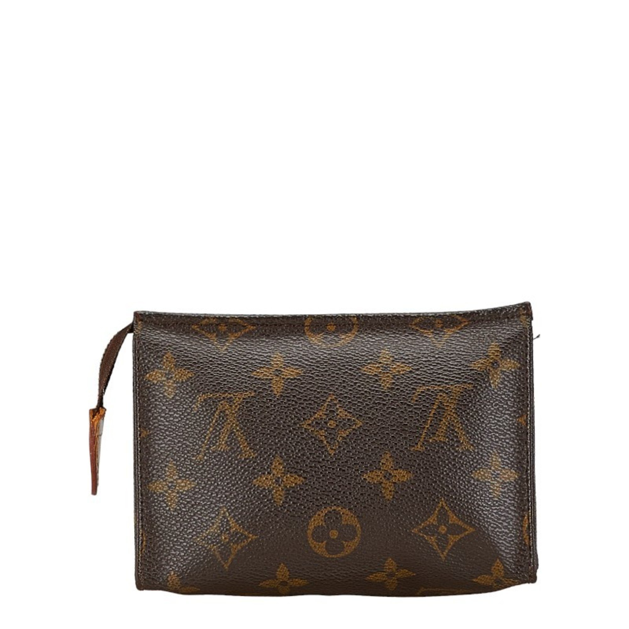 Louis Vuitton Monogram Pochette Toilette 15 Clutch Bag M47546 Brown PVC Leather Women's LOUIS VUITTON