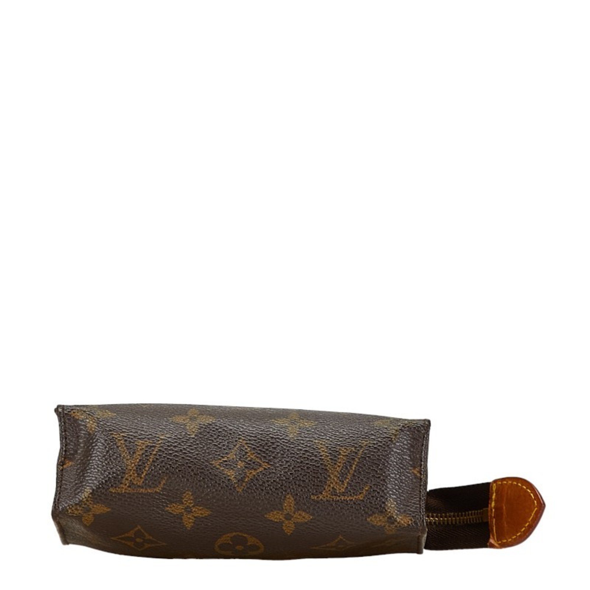 Louis Vuitton Monogram Pochette Toilette 15 Clutch Bag M47546 Brown PVC Leather Women's LOUIS VUITTON