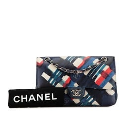 Chanel Airline Matelasse Coco Mark Double Flap Chain Shoulder Bag Blue Multicolor Lambskin Women's CHANEL