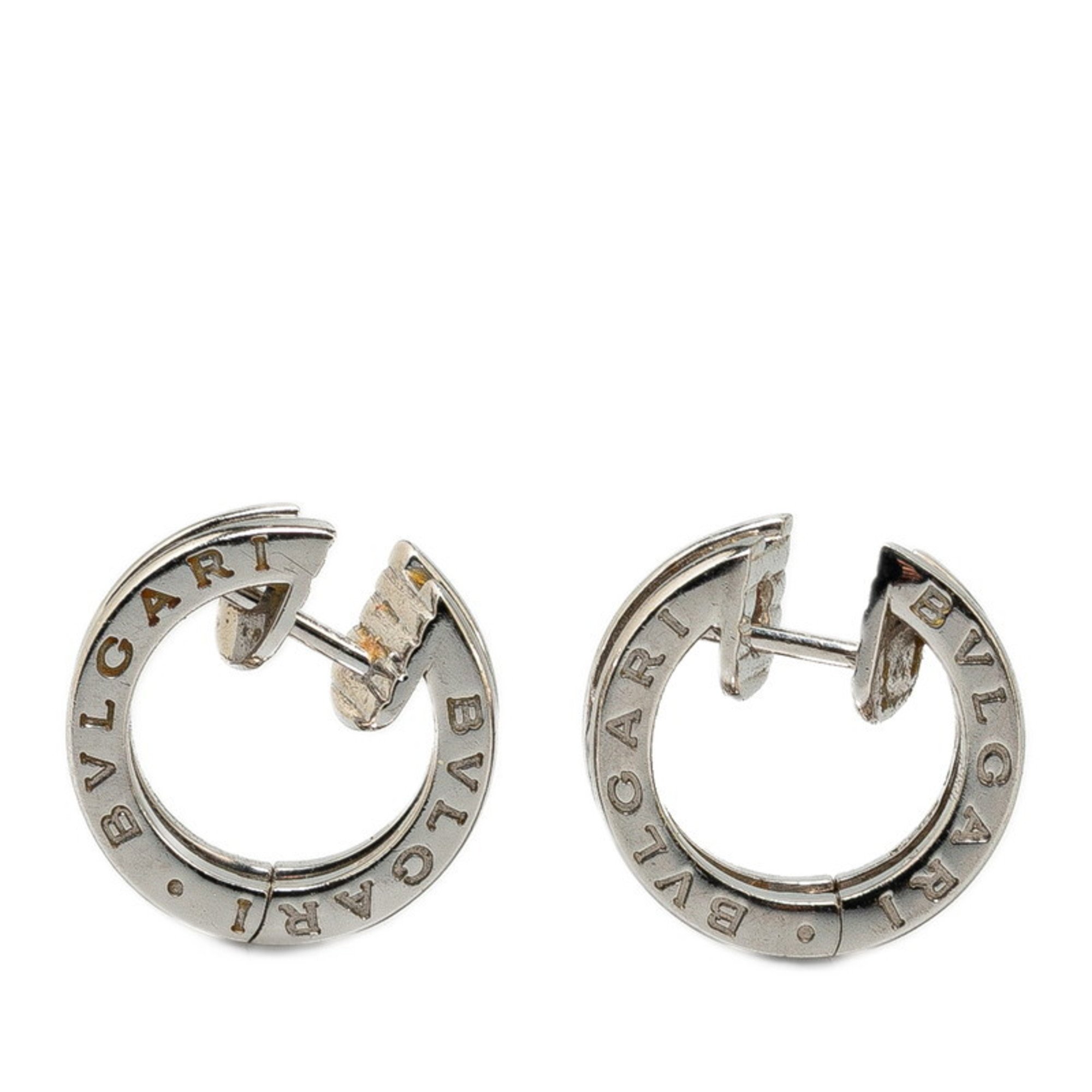 BVLGARI B.zero1 Earrings OR855540 K18WG White Gold Women's