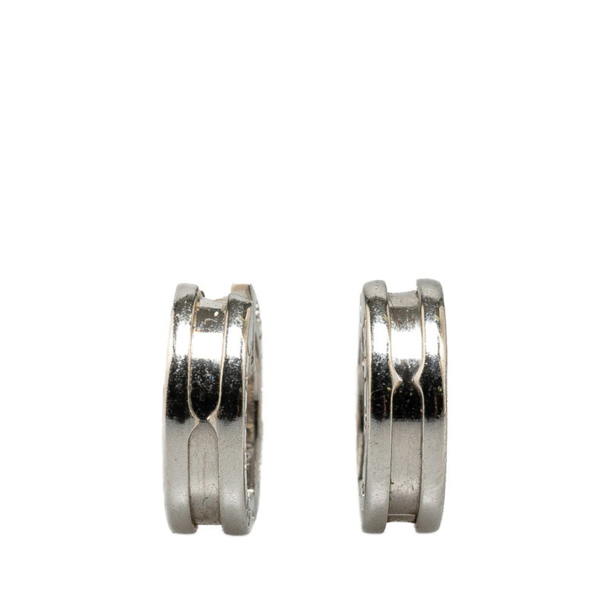 BVLGARI B.zero1 Earrings OR855540 K18WG White Gold Women's