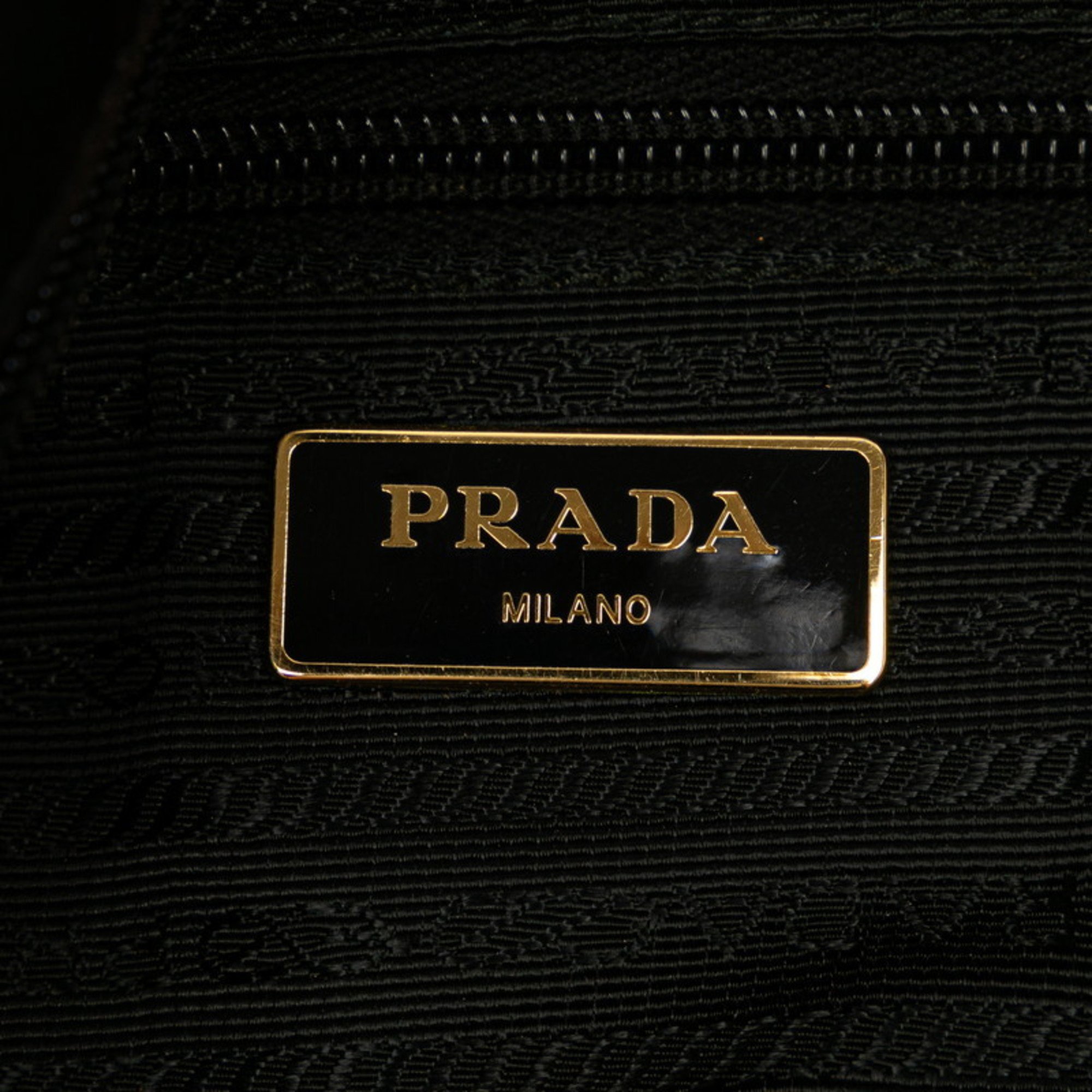 Prada Triangle Plate Camouflage Handbag Shoulder Bag B2600A Khaki Green Nylon Leather Women's PRADA