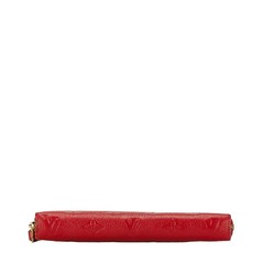 Louis Vuitton Monogram Empreinte Portefeuille Clemence Zippy Wallet Long M63698 Red Orian Leather Women's LOUIS VUITTON