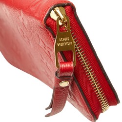 Louis Vuitton Monogram Empreinte Portefeuille Clemence Zippy Wallet Long M63698 Red Orian Leather Women's LOUIS VUITTON