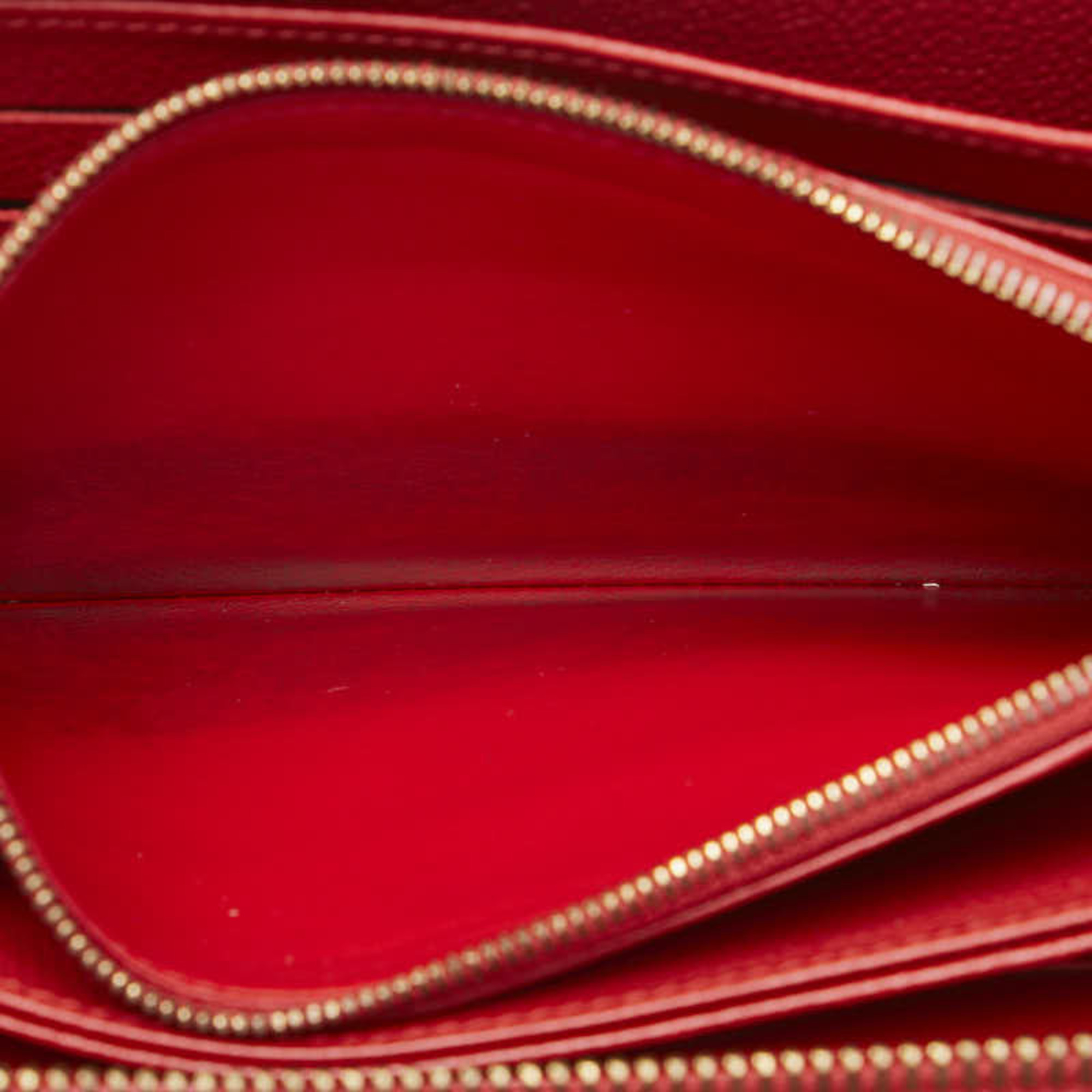 Louis Vuitton Monogram Empreinte Portefeuille Clemence Zippy Wallet Long M63698 Red Orian Leather Women's LOUIS VUITTON