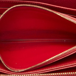 Louis Vuitton Monogram Empreinte Portefeuille Clemence Zippy Wallet Long M63698 Red Orian Leather Women's LOUIS VUITTON