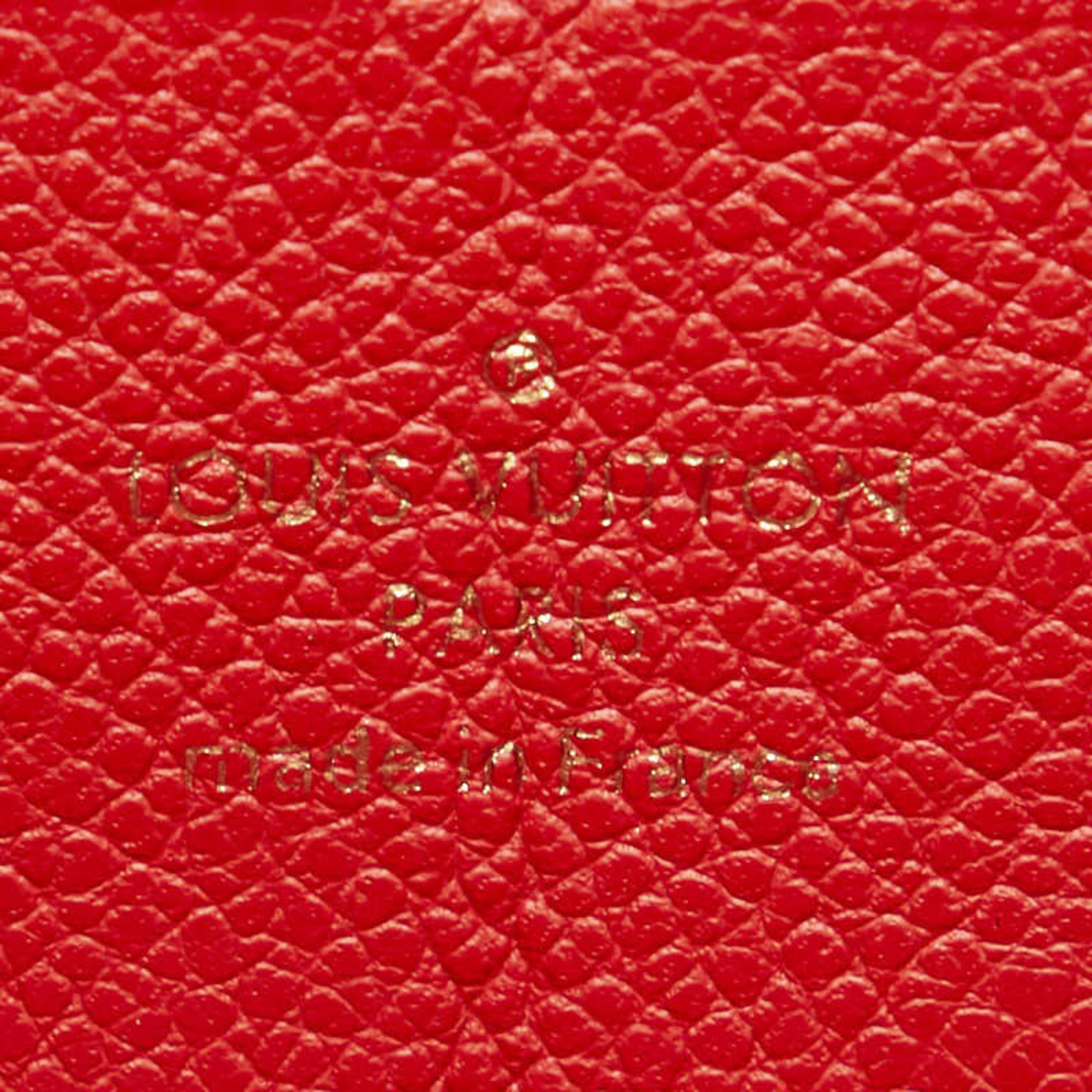 Louis Vuitton Monogram Empreinte Portefeuille Clemence Zippy Wallet Long M63698 Red Orian Leather Women's LOUIS VUITTON