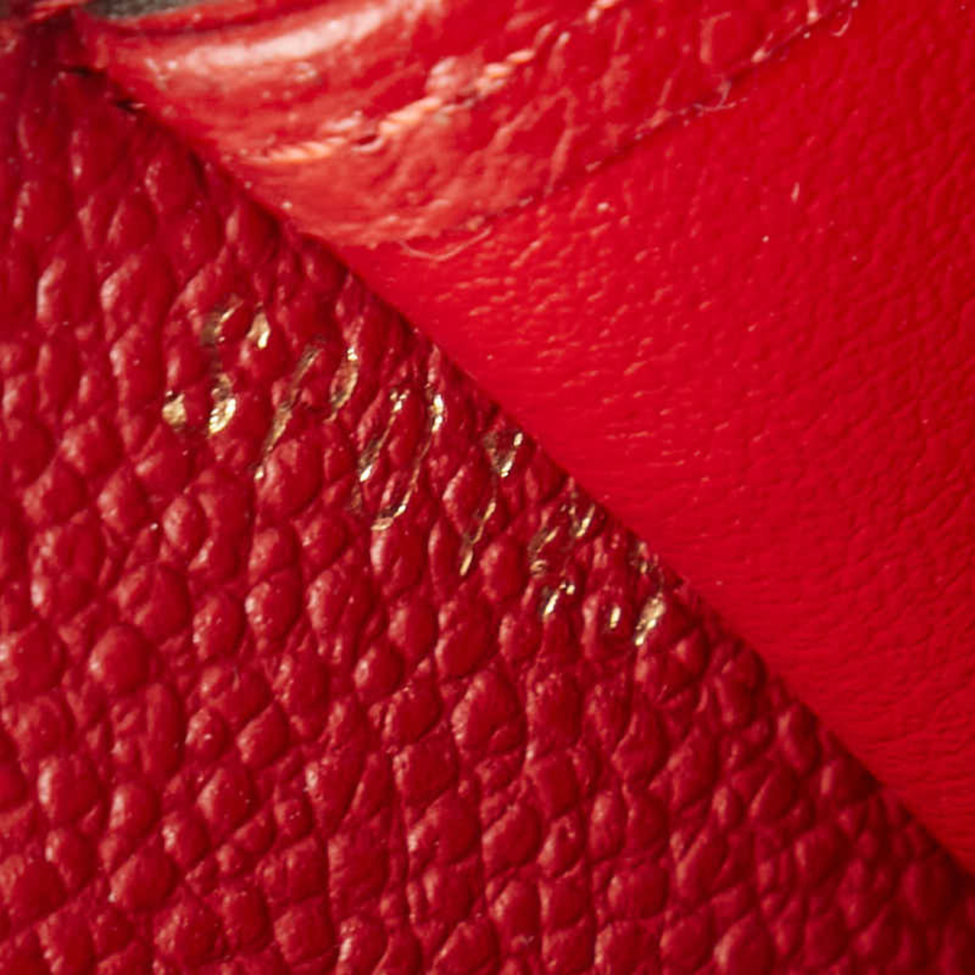 Louis Vuitton Monogram Empreinte Portefeuille Clemence Zippy Wallet Long M63698 Red Orian Leather Women's LOUIS VUITTON