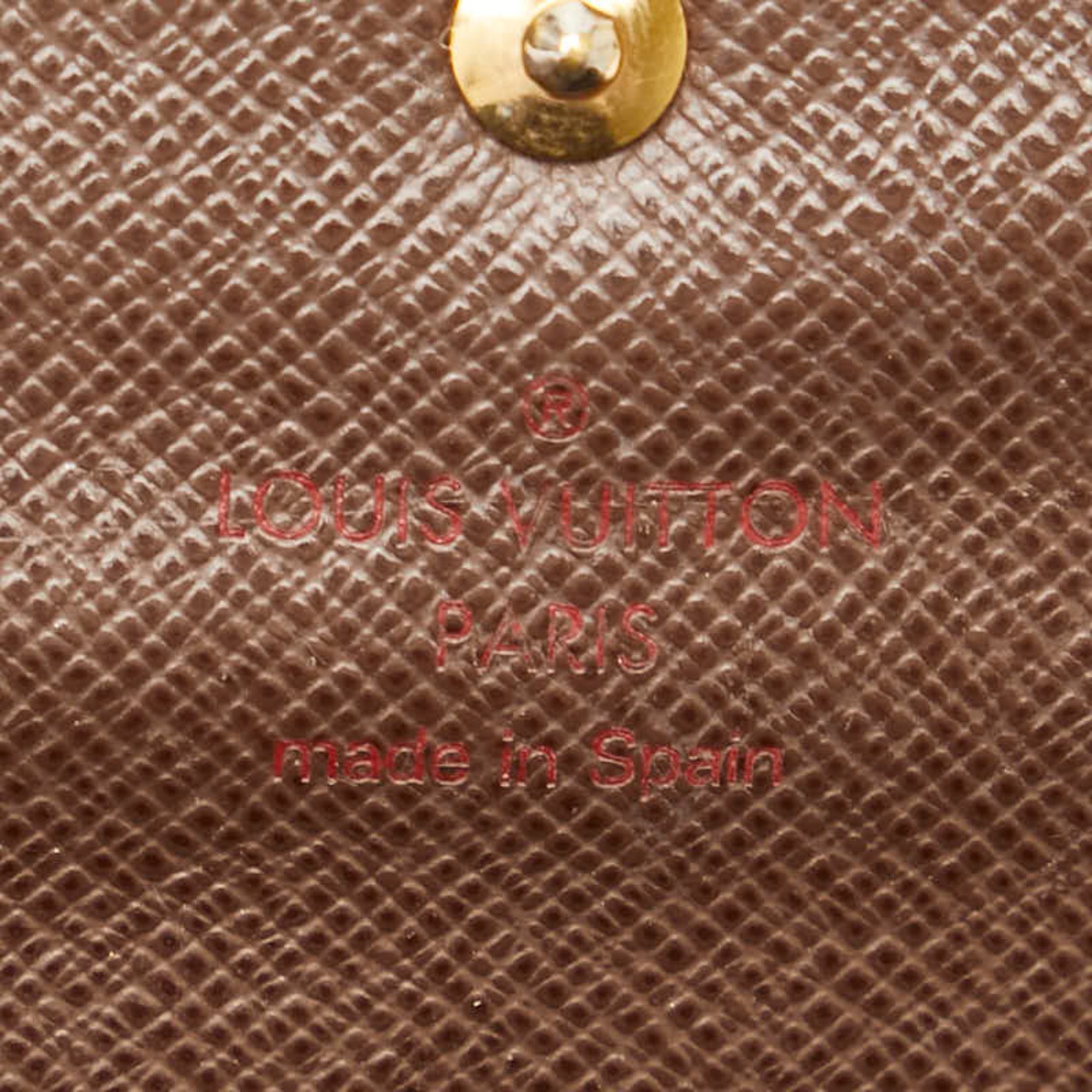 Louis Vuitton Damier Pochette Porte Monnaie Credit Long Wallet N61724 Brown PVC Leather Women's LOUIS VUITTON