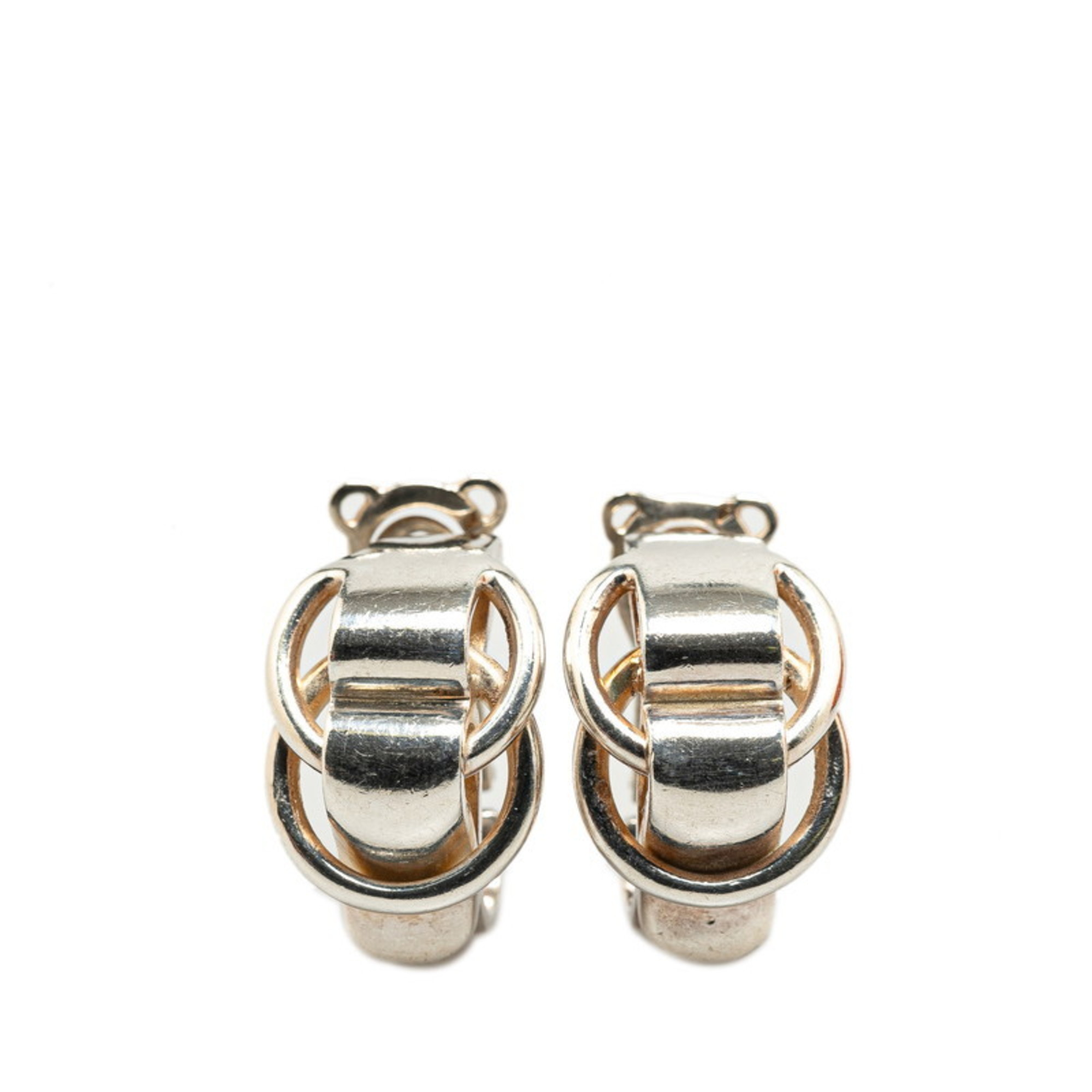 Hermes Duzaneau Earrings SV925 Silver Women's HERMES