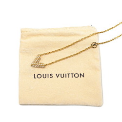 Louis Vuitton Collier Essential V Necklace M68358 Pearl Gold Plated Women's LOUIS VUITTON