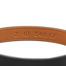 Hermes Rival Bracelet #T2 Black Gold Leather Women's HERMES