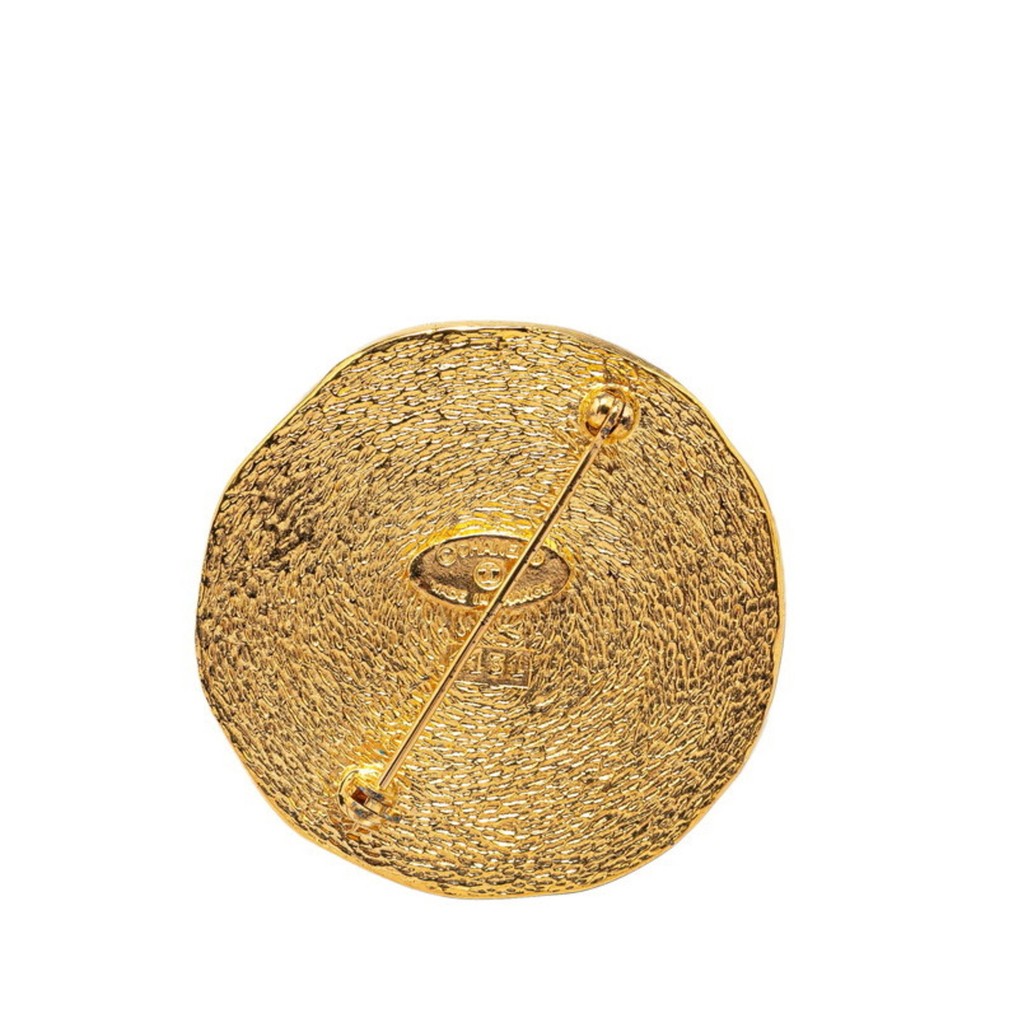 CHANEL Cambon 31 RUE CAMBON PARIS Brooch Gold Plated Women's