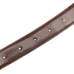 Salvatore Ferragamo Gancini Belt Black Silver Leather Men's