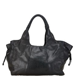 Salvatore Ferragamo Gancini Tote Bag Shoulder GG-21B354 Black Leather Women's