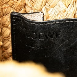 LOEWE GATE Handbag Shoulder Bag 329.13.U61 Black Raffia Leather Women's