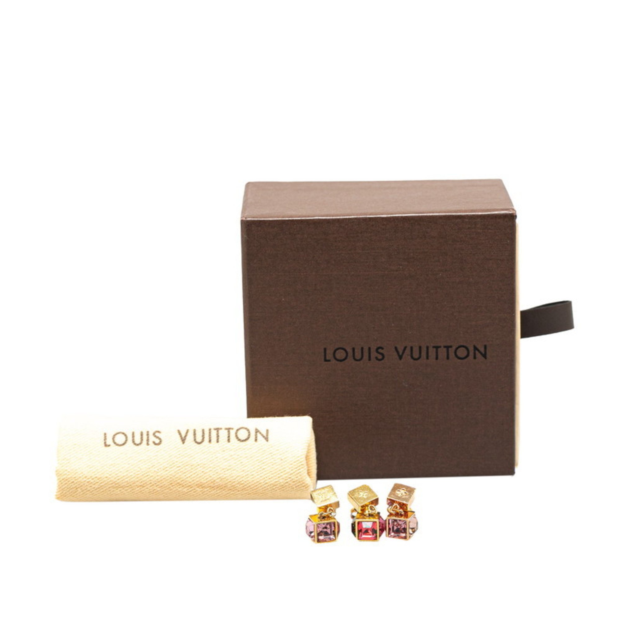 Louis Vuitton Boucle d'Oreille Gamble Stud Earrings 3-piece Set M66827 Gold Multi-color Plated Women's LOUIS VUITTON