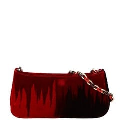 Salvatore Ferragamo Chain Bag Handbag EF-21 0807 Wine Red Velvet Women's